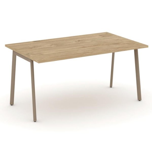 Стол переговорный ES.PRG-1.4-P (1580х980х750) (Тиквуд Светлый/Металл Латте)