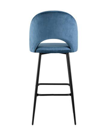 Стул барный Меган велюр пыльно-синий (Стул барный Меган синий)