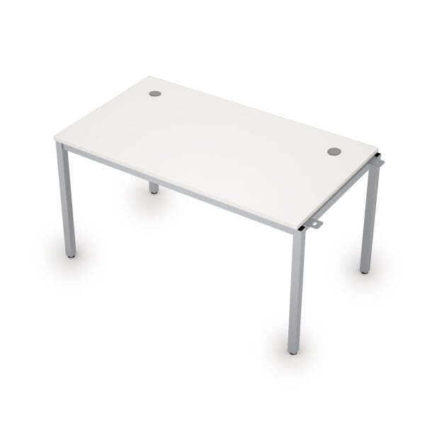 6МБН.189 Линейные бенч-системы, начальный модуль (1400x800x750) (Белый/Алюминий матовый)