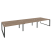 Рабочая станция на О-образном м/к Onix O.MO-D.RS-6.4.7 4740x1475x750 (Тиквуд Темный/Белый Металл)