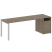 Рабочая станция с опорной тумбой Metal System Style БП.РС-СТП-1.5 2212x720x750 (Дуб Наварра/Серый металл)