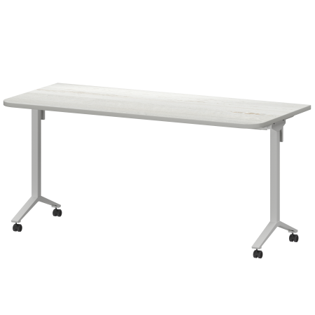 Стол мобильный складной радиусный Моби МБ25-160.70Р 1600x700x750 (Сосна винтер/Белый)
