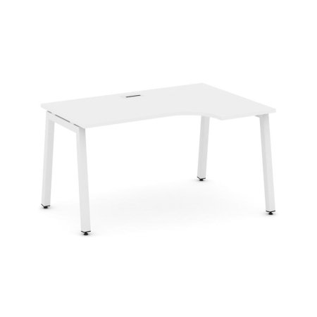 Стол рабочий эргономичный SN-5A.SPA-012(R) (1580х700/980х750) (Белый/Металл Белый)