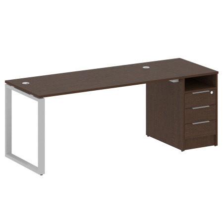 Рабочая станция Metal System Style БО.РС-СТП1.4 1812x720x750 (Венге Цаво/Серый металл)