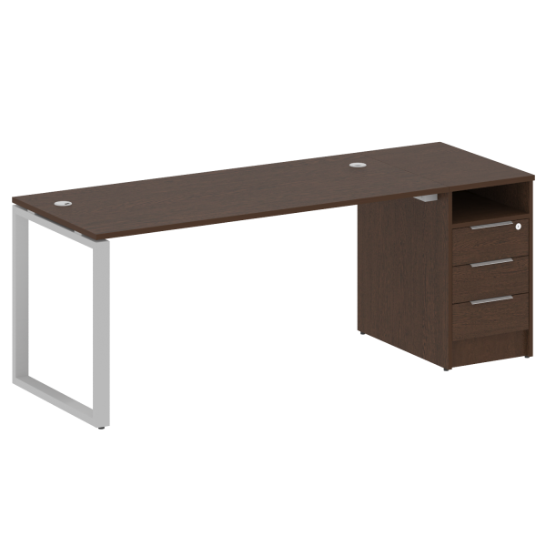 Рабочая станция Metal System Style БО.РС-СТП1.4 1812x720x750 (Венге Цаво/Серый металл)