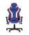 Кресло игровое TopChairs Cherokee синее (Геймерское кресло Cherokee синий, белый, красный)