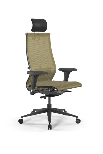 Кресло для руководителя Метта SynchroSit 10 B2-107D - T /Km00/Nb00/D02P/H3mL-2D(M23.B11.G19.W02) (Золотой)