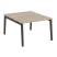 Рабочая станция на деревянных опорах Onix Wood OW.D.RS-2.2.7 1180x1475x750 (Тиквуд Светлый/Дуб Темный)