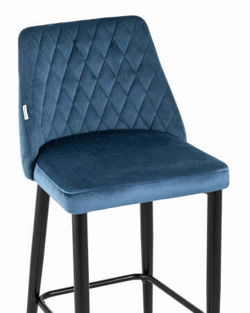 Стул полубарный Диего велюр пыльно-синий (Стул полубарный Диего синий)