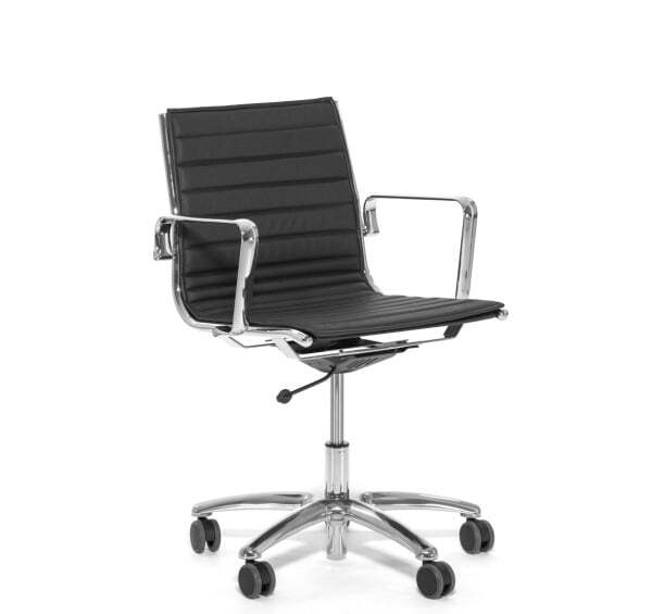 LIGHT/B Кресло сред. спинка (Черный)