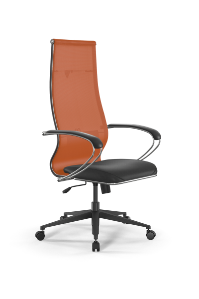 Кресло для руководителя Метта Sit 10 B1-163K - T+Extra /Km00/Wm12/K1cL(M09.B11.G19.W02) (Черный | Оранжевый)