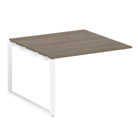 Проходной наборный элемент переговорного стола Metal System Style БО.ППРГ-2 1200x1235x750 (Вяз/Белый металл)