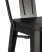 Стул барный TOLIX WOOD со спинкой черный глянцевый (Стул барный Tolix черный глянцевый)