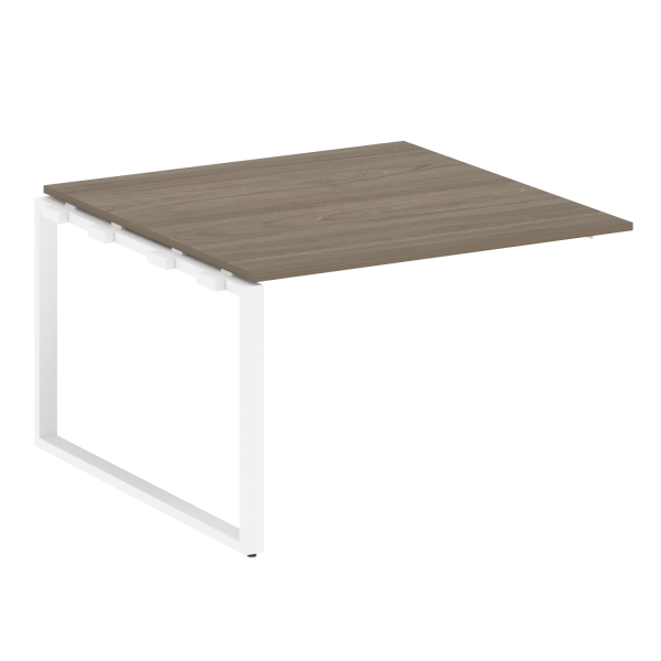 Проходной наборный элемент переговорного стола Metal System Style БО.ППРГ-2 1200x1235x750 (Вяз/Белый металл)