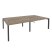 Рабочая станция на П-образном м/к Onix O.MP-D.RS-4.3.8 2760x1635x750 (Тиквуд Темный/Белый Металл)