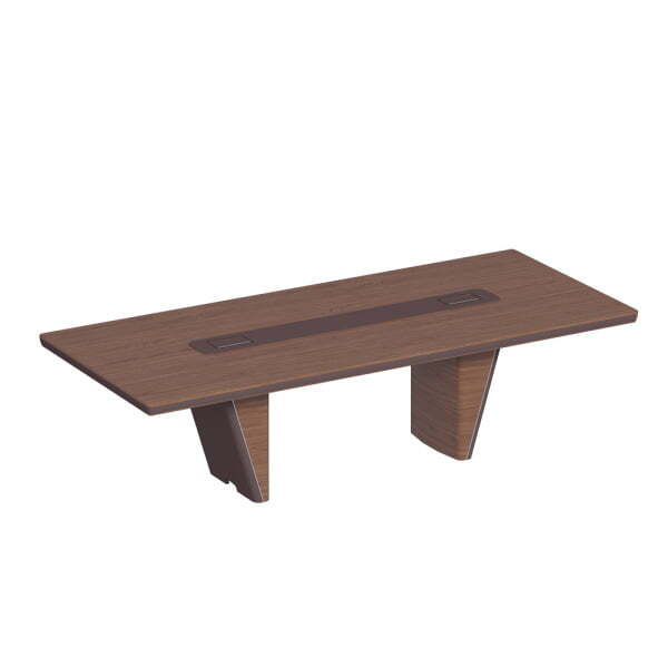 Стол для переговоров прямоугольный дерево и кожа ISixty 280TA 2800x1200x740 (Кожа коричневая)