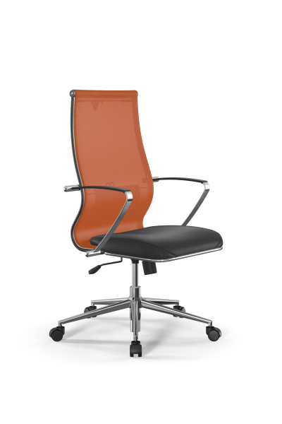 Кресло для руководителя Метта Sit 10 B2-163K - T+Extra /Km00/Wm12/K5cL(M09.B23.G18.W01) (Черный | Оранжевый)