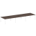 Рабочая станция на 6 раб. мест Metal System Style БП.СМ-6.5 5400x1475x750 (Дуб Наварра/Серый металл)