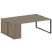Рабочая станция с шкафом-купе на О-образном м/к Metal System Style БО.РС-СШК-1.5 Т 2210x1475x750 (Дуб наварра/Серый металл)