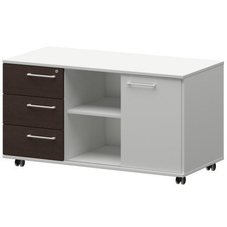 Креденция левая Кортез KZT-62L 1200x568x648 (Дуб венге/Белый)