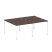 Рабочая станция на 4 раб. места Metal System Style БП.СМ-4.1 2000x1475x750 (Дуб Наварра/Серый металл)