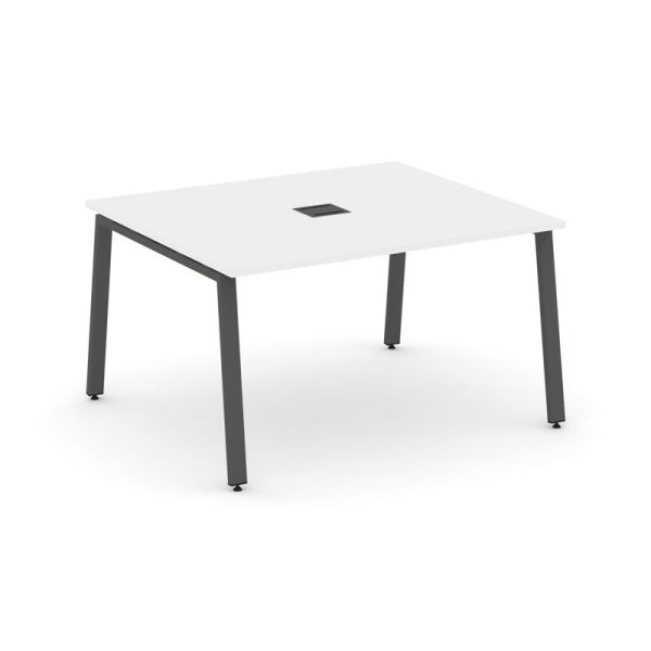 Стол переговорный SN-6A.SPRG-032 (1180х1180х750) (Белый/Металл Антрацит)