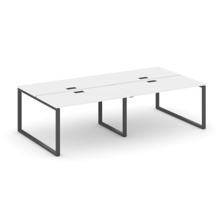 Рабочая станция 2-х сторонняя SN-6O.DRS-042 (2360х1432х750) (Белый/Металл Антрацит)