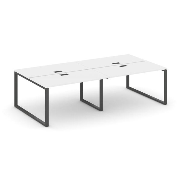 Рабочая станция 2-х сторонняя SN-6O.DRS-031 (1960х1232х750) (Белый/Металл Антрацит)