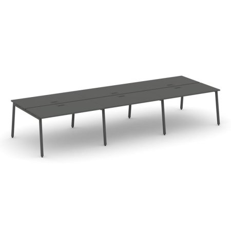 Рабочая станция 2-х сторонняя SN-4A.DRS-084 (4740х1632х750) (Антрацит/Металл Антрацит)