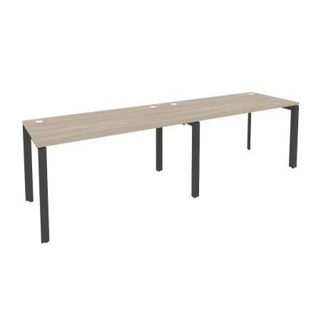 Рабочая станция на П-образном м/к Onix O.MP-RS-2.3.7 2760x720x750 (Дуб Аттик/Черный металл)