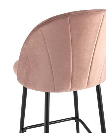Стул полубарный Логан велюр пыльно-розовый (Стул полубарный Логан пыльно розовый)