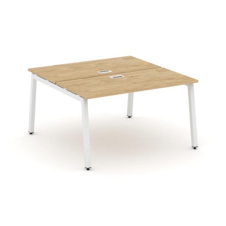 Рабочая станция 2-х сторонняя SN-5A.DRS-013 (1380х1432х750) (Тиквуд Светлый/Металл Белый)