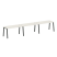 Рабочая станция на 3 рабочих места на А-образном м/к Metal System Style БА.СМ-3.3 4200x720x750 (Дуб наварра/Серый металл)