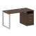 Рабочая станция Metal System Style БО.РС-СТП1.1 1412x750x750 (Дуб Наварра/Серый металл)