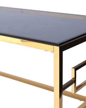 Журнальный стол 120*60 БРУКЛИН золото стекло smoke (Журнальный стол Бруклин черный)