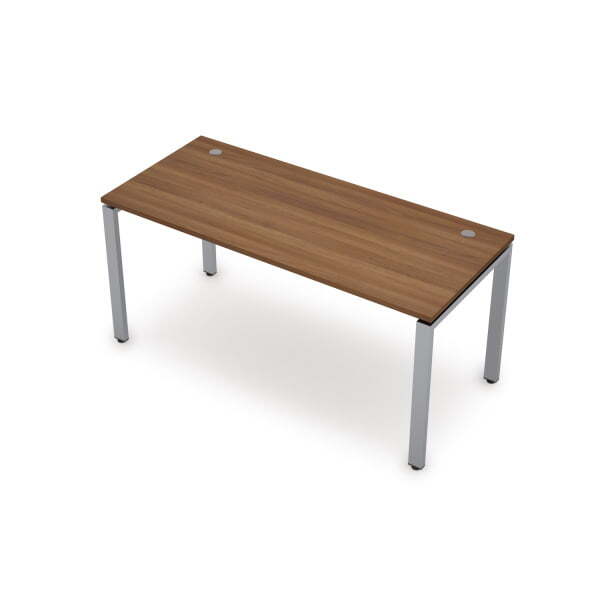 6М.687 Стол прямолинейный (1000x800x750) (Шамони темный/Алюминий матовый)