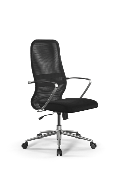 Кресло для руководителя Метта Sit 8 B2-8K - X1+UMF(X1) /Uh00/Wh00/K5cL(M09.B23.G18.W01) (Темно-серый | Черный)