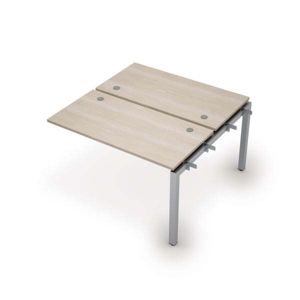 6МБС.5268 Бенч-система на 2 рабочих места, средний модуль (1200x1235x750) (Шамони светлый/Алюминий матовый)