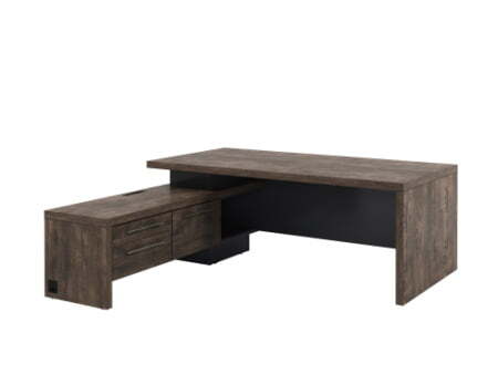 Стол руководителя с блоком розеток Torston Т-20Л.1000 2000x2000x750 (Дуб Бунратти/Антрацит)