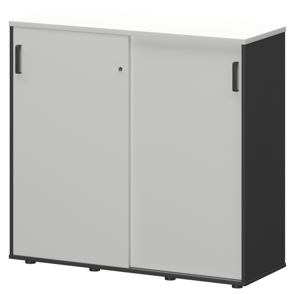 Тумба-купе Смарт СМТ-12.11К Тип2 1236x444x1175 (Графит/Белый)