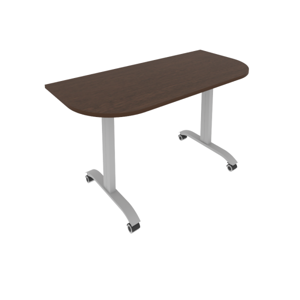 Стол складной радиусный Mobile system СМ-5.1 1400x650x757 (Венге Цаво/Серый металл)