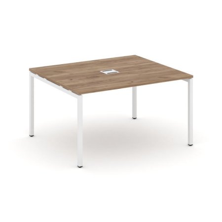 Стол переговорный SN-4P.SPRG-032 (1180х1180х750) (Дуб Табак/Металл Белый)