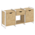 Тумба на регулируемых опорах наборная VR.L-TN-7.O 1440x460x719 (Тиквуд Темный/Белый металл)