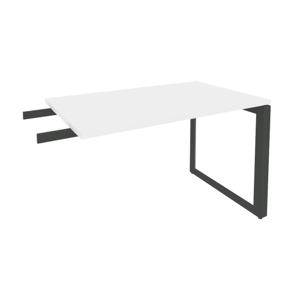 Брифинг-приставка на О-образном м/к Onix O.MO-BR-11 1180x720x750 (Белый Бриллиант/Черный металл)