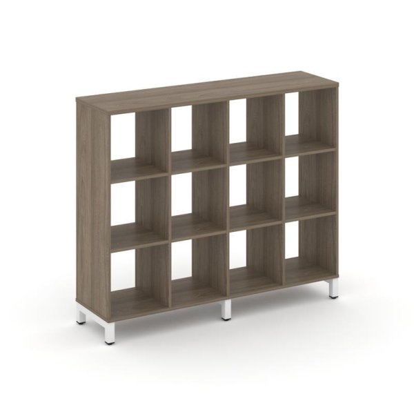 Каркас стеллажа 3 яруса SN.KS-340 (1488х400х1248) (Вяз Благородный/Металл Белый)