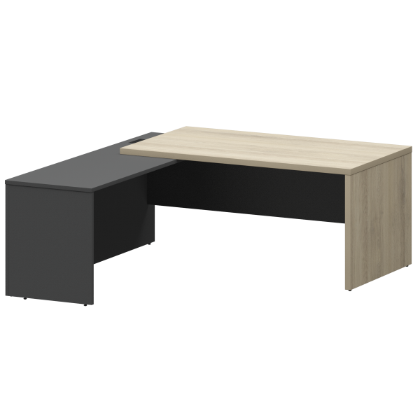 Стол руководителя левый Кортез KZP-18L 1800x2000x750 (Кронберг/Графит)