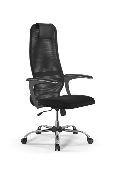 Кресло для руководителя Метта Sit 8 B1-8U - X1+UMF(X1) /Uh00/Wh00/U0mL-b(M09.B21.G20.W01) (Темно-серый | Черный)