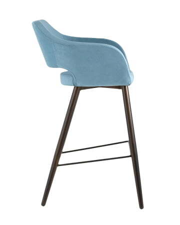 Стул барный Саймон велюр пыльно-голубой (Стул барный Саймон пыльно-голубой)