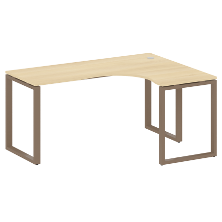 Стол криволинейный правый Metal System Style БО.СА-4 R 1600x1200x750 (Акация/Мокко металл)