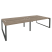 Рабочая станция на О-образном м/к Onix O.MO-D.RS-4.4.7 3160x1475x750 (Тиквуд Темный/Белый Металл)